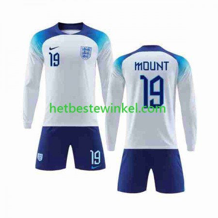 Engeland Mount 19 Voetbalshirts Kind Thuis WK 2022 - LS